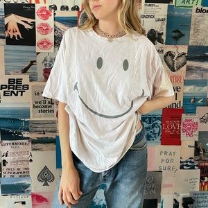 Smiley Face Oversized Tee